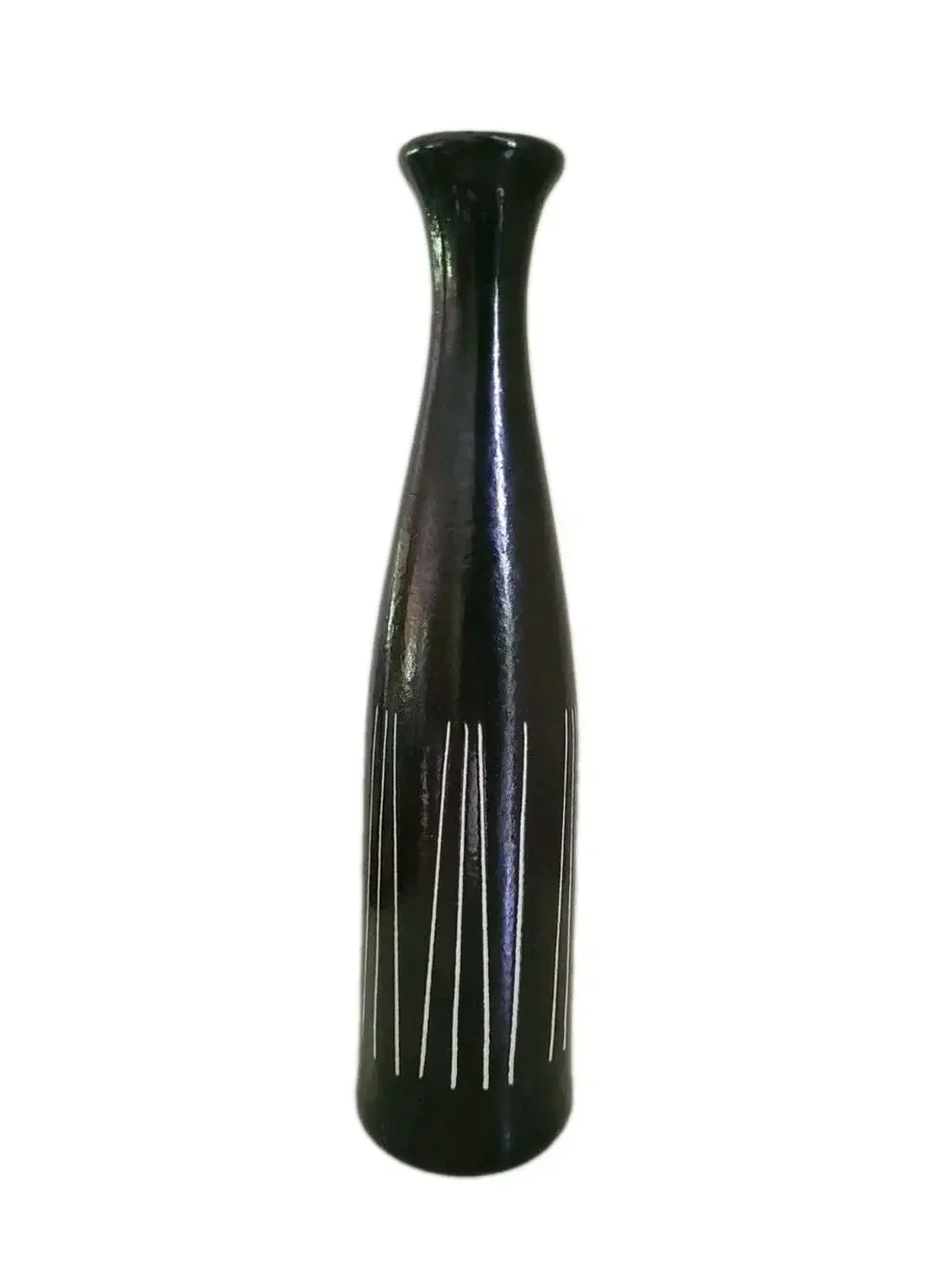 Vintage MCM Brown Abstract Art Retro Vase LARRY LASLO By ROYAL HAEGER